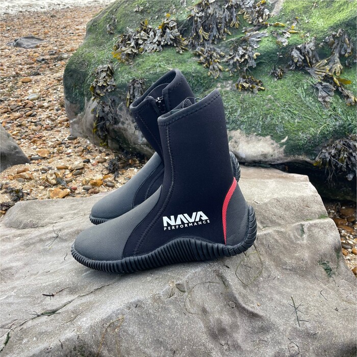 2024 Nava Performance 5mm Neoprene Zipped Boots NAVABT02 - Black